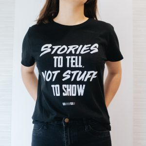 Tricou Stories to tell not staff to show - Negru