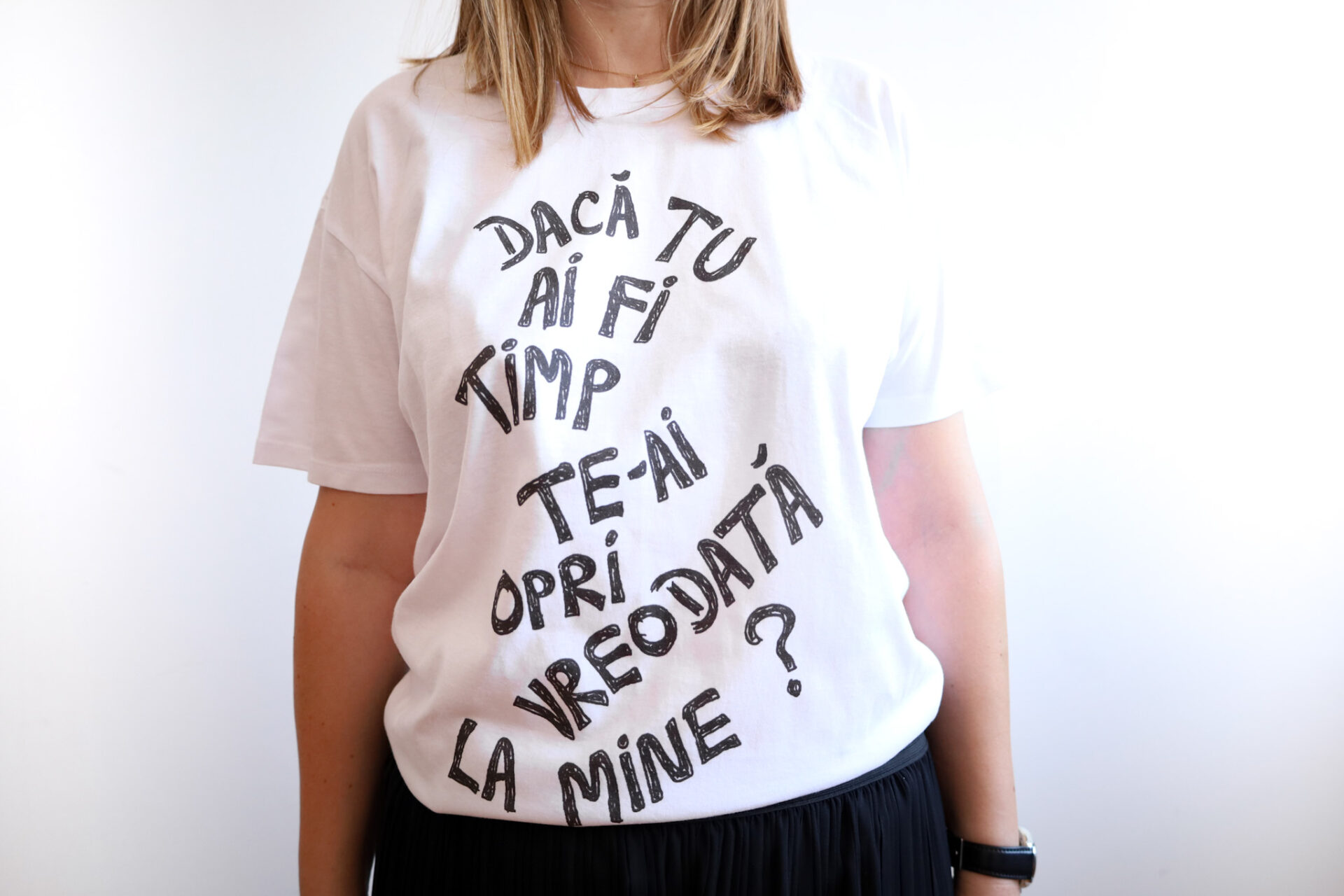 Tricou ”Dacă tu ai fi timp, te-ai opri vreodată la mine?”